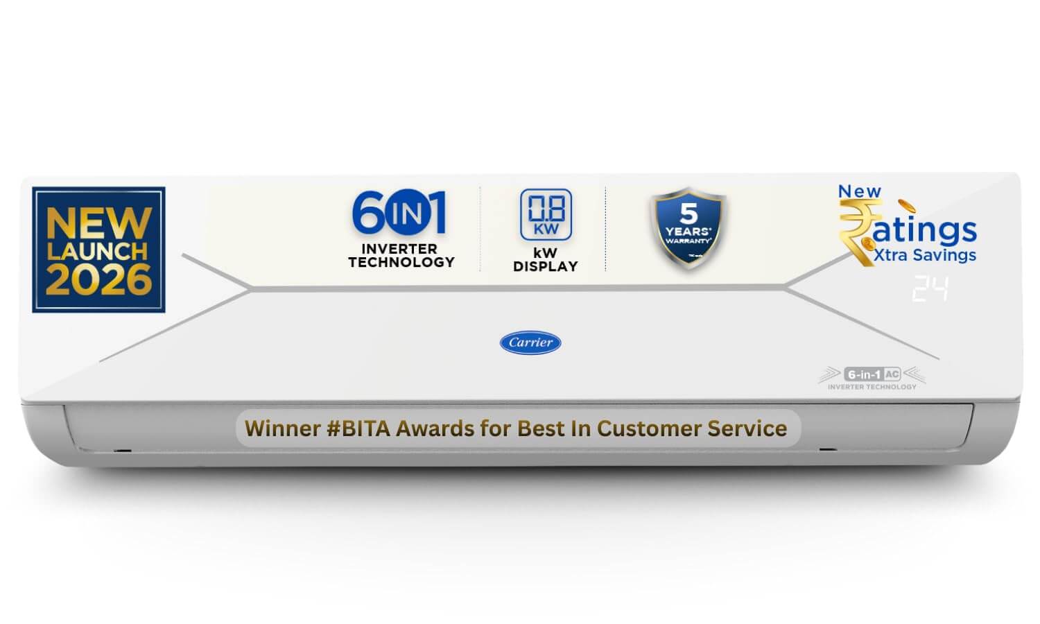 Carrier 1.5 Ton 5 Star Flexicool Inverter Split AC (CAI18EE5R36W0)