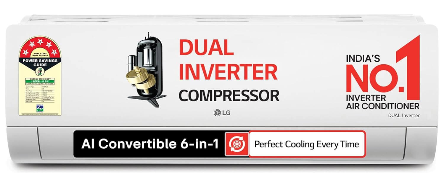 LG 1.5 Ton 5 Star AI DUAL Inverter Split AC (RS-Q19YNZE)