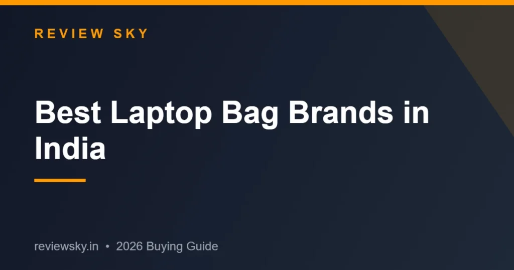 best laptop bag brands in india