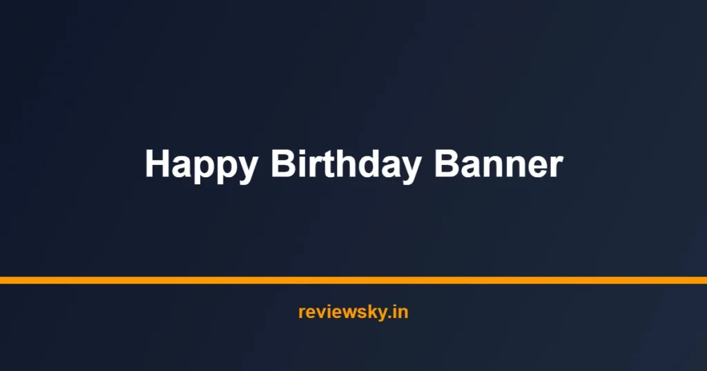 happy birthday banner