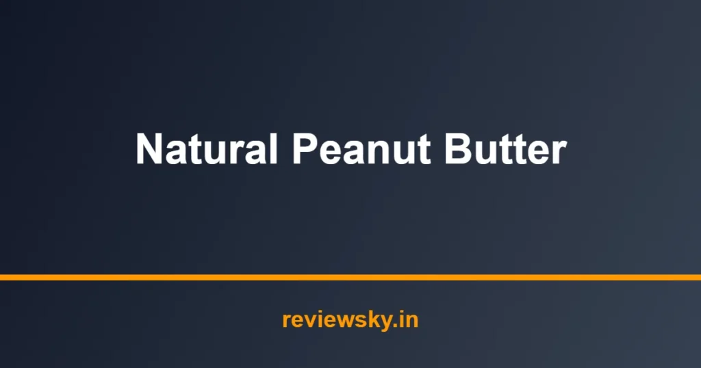 natural peanut butter