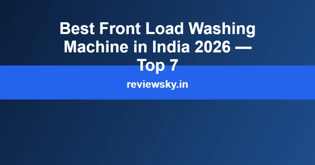 best front load washing machine in india