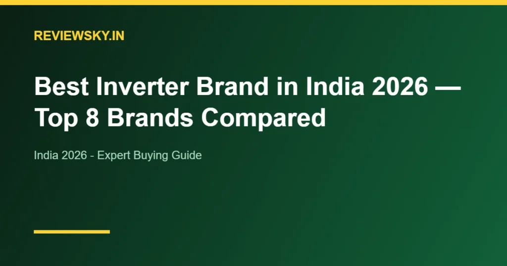 best inverter brand in india