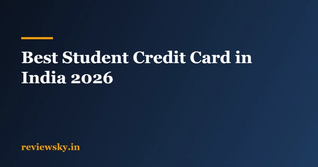 best student credit card in india