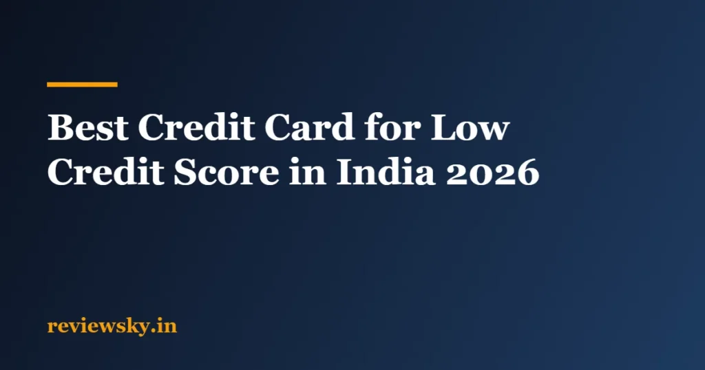credit card for low credit score
