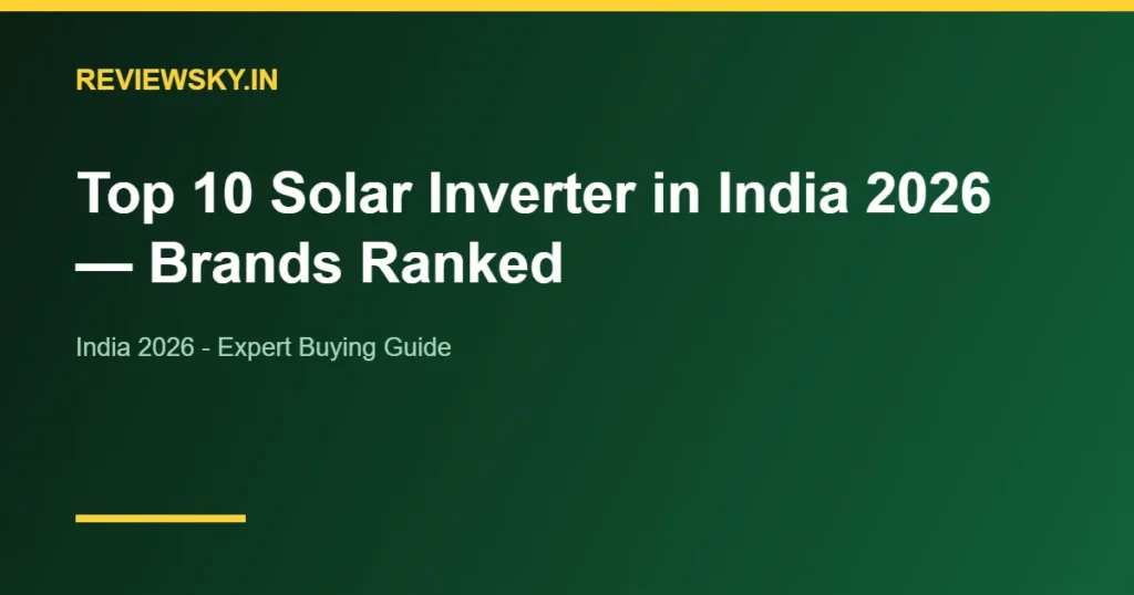 top 10 solar inverter in india