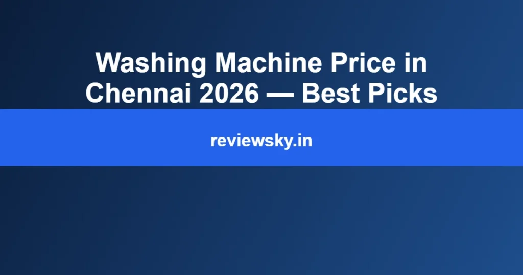 washing machine price in chennai